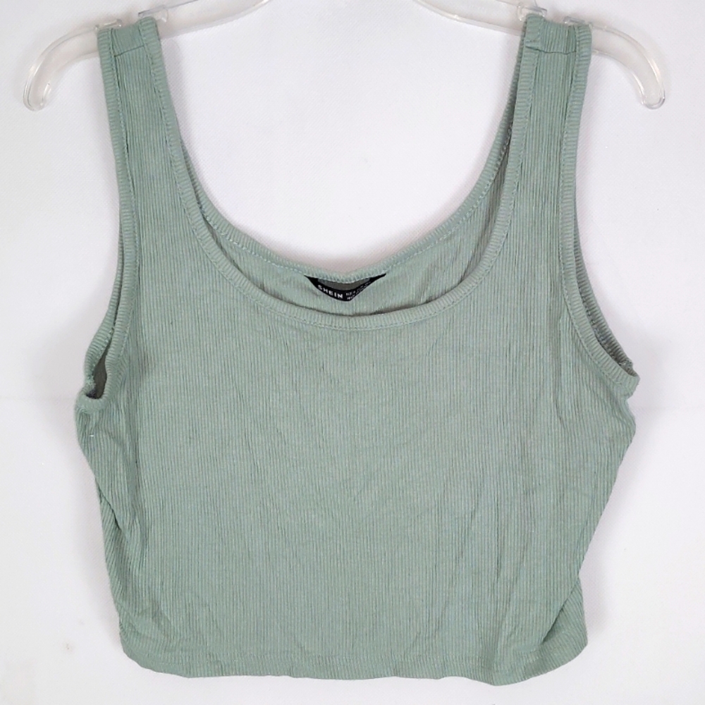 SHEIN Cropped Tank Top Womens M Casual Party Summer Stretch Coquette Beachwear